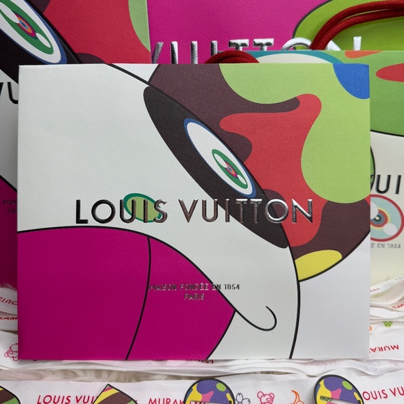 Louis Vuitton x Takashi Murakami Packaging: Ribbon, Tag, Paper Bag, Sticker Set - Picture 10 of 10